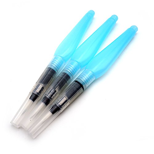 ERCENTURY - Juego de bolígrafos de agua, rellenables, a prueba de fugas, para acuarela y letras 3 Sizes Point Tip
