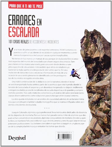 Errores En Escalada. 101 Casos Reales De Accidentes E Incidentes (Manuales (desnivel))
