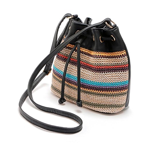 ESAILQ Bolso Bandolera De Pequeña Piel De Baratos Bolso De Mano Marron Para Mujer Niñas