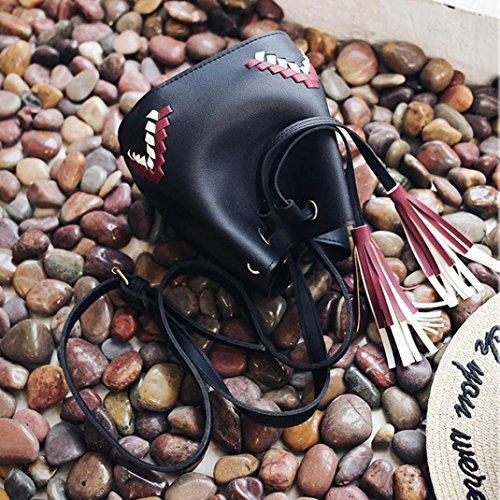 ESAILQ Bolso Bandolera Mujer Pequeña de Piel Bolsos de Hombro Colores para Niña EV