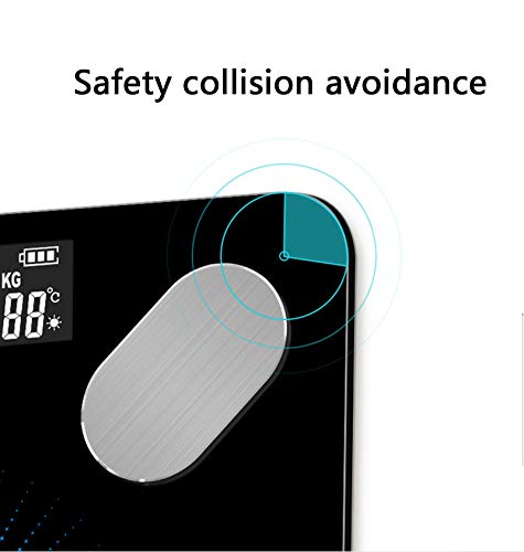 Escala Inteligente De Primera Calidad, Bluetooth Monitor De Grasa Corporal con La Aplicación Gratuita, Báscula Digital con LED Composición Humana Monitor, Se Aplican A Ipone, Android,Blanco