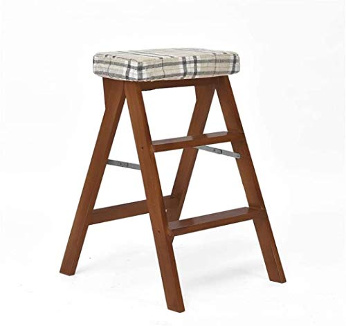 Escalera plegable / taburete silla, de Doble Uso de madera sólida del taburete de paso Domésticos de Cocina Jardín Escalada Taburete alto-portátil Sala seguridad antideslizante Escalera Silla de heces