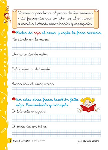 Escribir es divertido si sabes como. Cuaderno 2A / Editorial GEU / 2º Primaria / Mejora la composición escrita / Recomendado como repaso