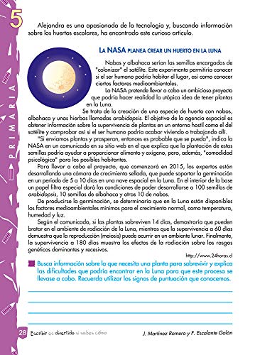 Escribir es divertido si sabes como. Cuaderno 5 / Editorial GEU / 5º Primaria / Mejora la composición escrita / Recomendado como repaso (Niños de 10 a 11 años)