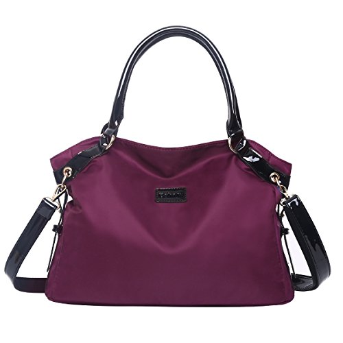 Eshow Bolsa de Mujer Grande de Mano Bolsos de Bandolera a Hombro para Mujeres de Viaje Shopper (Púrpura 01)