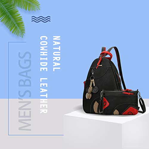 Eshow Mochila Bolso Bandolera para Mujeres y Chicas de PU Bolso Hombro Viaje Casual Escolares Moda