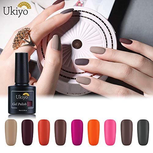 Esmaltes Semipermanentes 3 en 1 Esmaltes Semipermenentes para Uñas Serie de One Step Mate Gel Semipermanentes Manicura y Pedicura UV LED Soak Off 10ml de Ukiyo - 4610