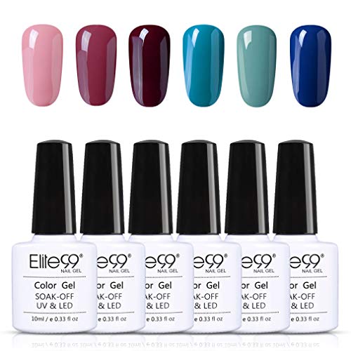 Esmaltes Semipermanentes de Uñas 6 Colores de Esmaltes de Uñas en Gel UV LED para Manicura de Elite99 003