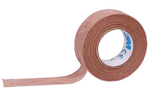 Esparadrapo quirúrgico de microporos de 3 m, hipoalergénico, color marrón, 1,25 cm x 9,1 m, paquete de 1.
