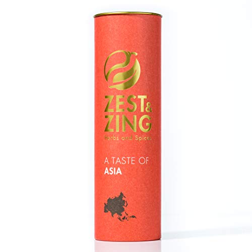 Especias de Asia (Curry tailandés, Sriracha, Chinese Five Spice, Katsu Curry) - Cajas de regalo ZEST & ZING. Navidad, estreno de una casa, cumpleaños, regalos de boda para los sibaritas.