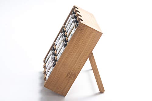 Especiero con frascos de cristal - Madera - Selección de 12 especias