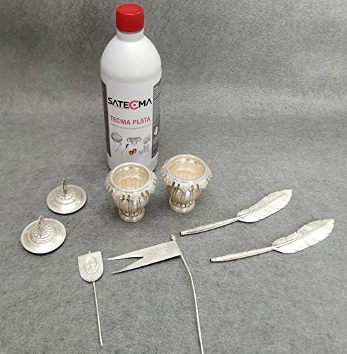 Espectacular limpiador concentrado para plata, bronce, cobre, laton. TECMA PLATA, para limpieza por inmersión de sus objetos más queridos