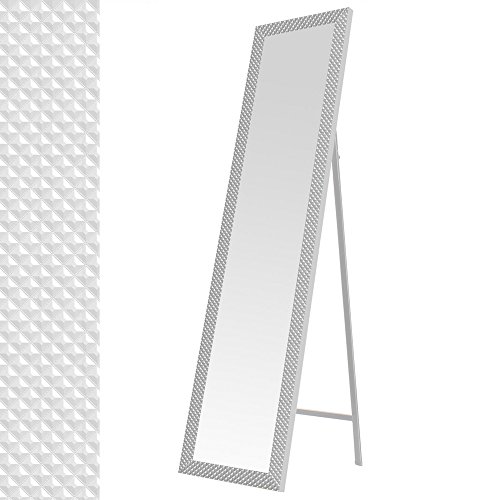 Espejo de pie Blanco Moderno de plástico de 37x157 cm - LOLAhome