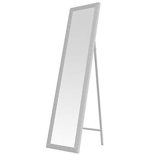 Espejo de pie Blanco Moderno de plástico de 37x157 cm - LOLAhome