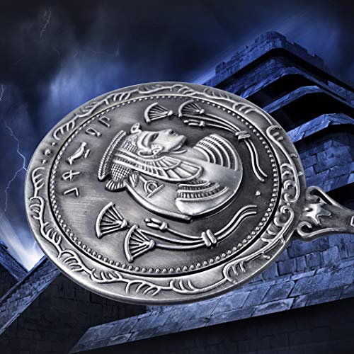 Espejo Maquillaje - Orime Espejo de Mano con Estilo Egipcio en Relieve de Metal - Ideas de Regalos para Bodas, Regalo San Valentín, Regalos Cumpleaños, Regalo Aniversario(13,5 x 7,1cm)