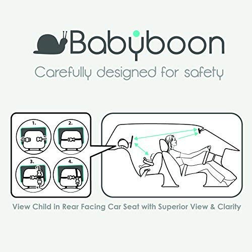 Espejo retrovisor bebé coche Luz LED - Visión excelente de su bebé en asiento trasero a contramarcha.