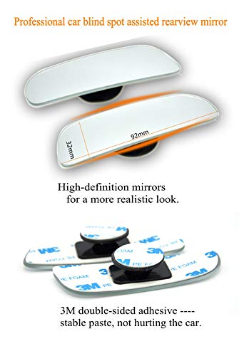 Espejos convexos de punto ciego para vehículos, adhesivos, 2 unidades