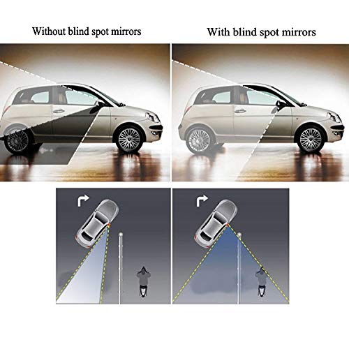 Espejos convexos de punto ciego para vehículos, adhesivos, 2 unidades