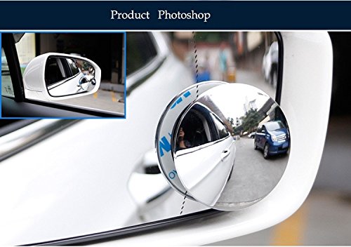 Espejos De Punto Ciego Para Automóvil; Espejos Convexos De Gran Ángulo. Espejo Adhesivo Circular. Espejos De Vista Ajustables. Set De 2.