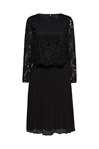 Esprit 109eo1e003 Vestido, Negro (Black 001), 36 (Talla del Fabricante: 34) para Mujer