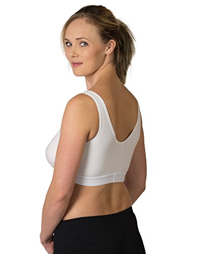 Essential Pump&Nurse All in One Nursing and Hands Free Pumping Bra, US Company, White L