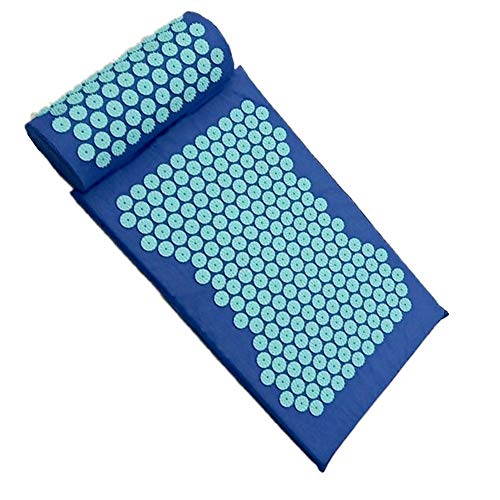 Esterilla Yoga Antideslizante Yoga Mat Colchoneta De Yoga con Almohada Cojín De Masaje Shiatsu,Masaje Profesional Esterilla Yoga Se USA para Aliviar El Dolor De Espalda/Cuello
