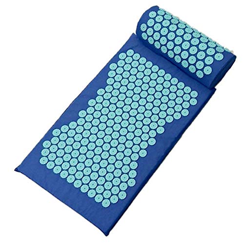 Esterilla Yoga Antideslizante Yoga Mat Colchoneta De Yoga con Almohada Cojín De Masaje Shiatsu,Masaje Profesional Esterilla Yoga Se USA para Aliviar El Dolor De Espalda/Cuello