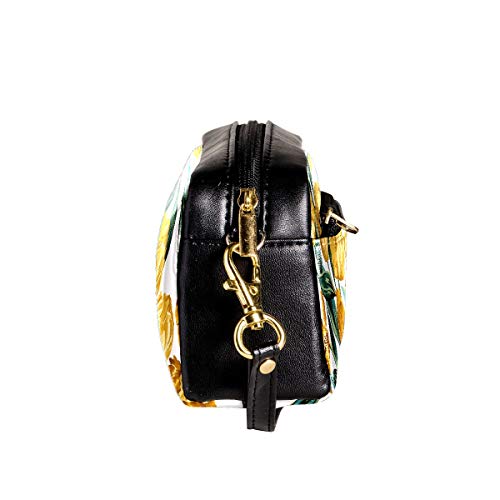 Estuche Amarillo Flowr Vintage Tulipán Pen Box PU Bolsa De Cuero Bolsa De La Escuela De Papelería Suministros De Viaje Cosmético Bolsa De Maquill