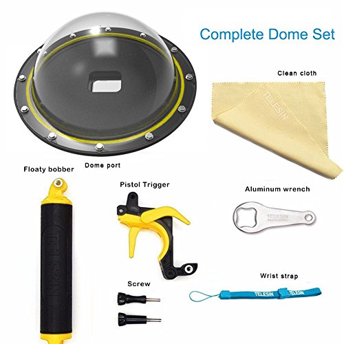 Estuche impermeable con puerto de domo para GoPro Hero 5 6 7 2018, cubierta de lentes con pistola de disparo para accesorios de buceo con lente de cámara GoPro (For GoPro Hero 5 6)