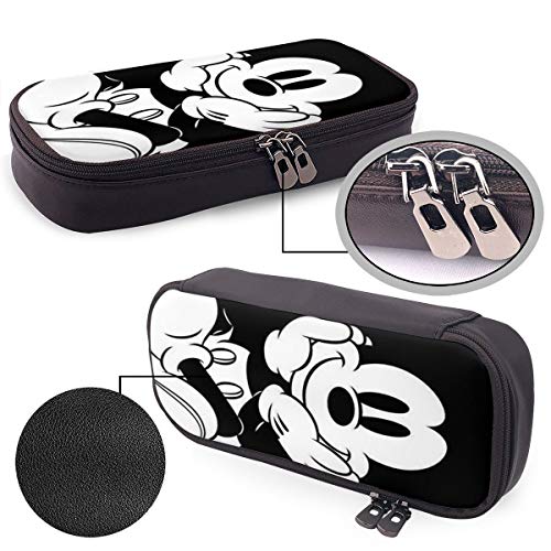 Estuche Para Bolígrafo De Cuero De Gran Capacidad, Estuche Para Estudiantes De Oficina Escolar, Estuche Para Estuche Organizador De Papelería, Bolsa,Disney Mickey Mouse Barbilla