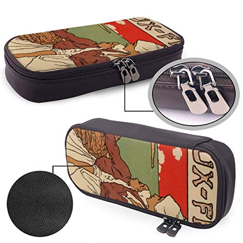 Estuche para lápices publicitario de peces de mar francés vintage, estuche para lápices, organizador de papelería, oficina escolar, bolsa de maquillaje multifunción