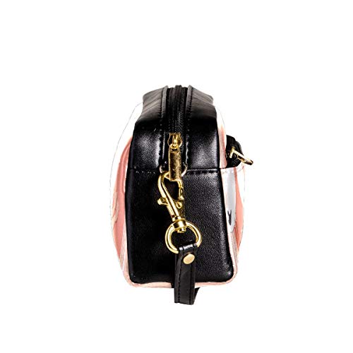 Estuche Rosa Divertido Flamingo Felicidades Pluma Caja De Cuero PU Bolsa De La Bolsa De La Escuela De Papelería Suministros De Viaje Cosméticos Bolsa De Maquill