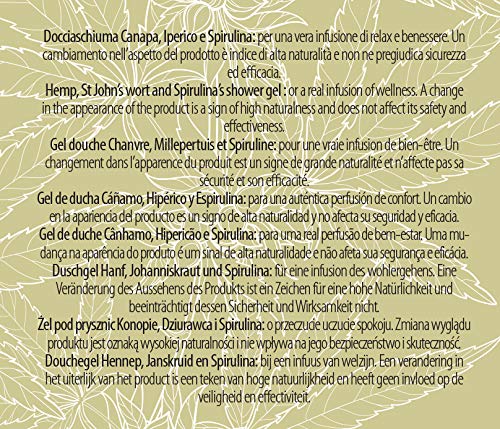 Etolab - Gel de ducha natural con extractos de cáñamo, hierba de San Juan y espirulina (1000 ml)