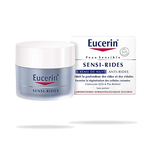 Eucerin Sensi-Rides Night Cream Reduce la profundidad de las arrugas, reafirma la piel 50 ml