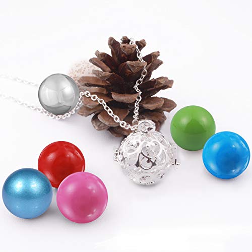 EUDORA Harmony Ball Bisutería Mujer Llamador de Ángeles, Embarazo Cadena Colgantes Joyería para Mujer Madre Niña de Regalos Originales Carillón Música Cadena con Collar, 76,2cm
