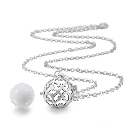 EUDORA Harmony Ball Bisutería Mujer Llamador de Ángeles, Embarazo Cadena Colgantes Joyería para Mujer Madre Niña de Regalos Originales Carillón Música Cadena con Collar, 76,2cm