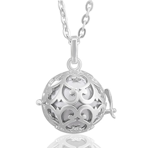 EUDORA Harmony Ball Bisutería Mujer Llamador de Ángeles, Embarazo Cadena Colgantes Joyería para Mujer Madre Niña de Regalos Originales Carillón Música Cadena con Collar, 76,2cm