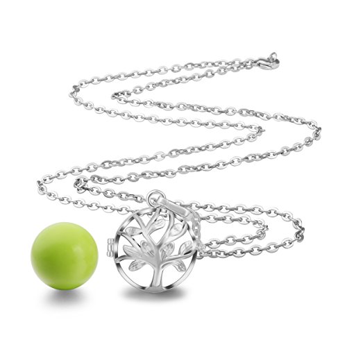 EUDORA Harmony Ball Colgante el árbol de la Vida, llamador de Angeles Embarazada, Collar Música Timbre Bell Mujeres Joyas Niñas, Damas, Profesor, Madres y Hermanas