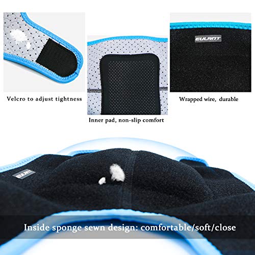 EULANT Niños Rodilleras para Baile, Esponja Grande para Proteger la Rodilla para Voleibol Escalada Baloncesto Danza Correr Senderismo Esquiar,Evitar Heridas y Rozaduras en Las Rodillas, Azul M