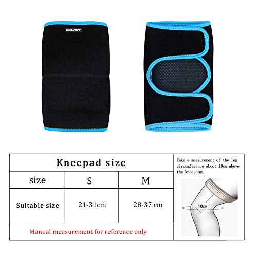 EULANT Niños Rodilleras para Baile, Esponja Grande para Proteger la Rodilla para Voleibol Escalada Baloncesto Danza Correr Senderismo Esquiar,Evitar Heridas y Rozaduras en Las Rodillas, Azul M