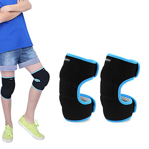 EULANT Niños Rodilleras para Baile, Esponja Grande para Proteger la Rodilla para Voleibol Escalada Baloncesto Danza Correr Senderismo Esquiar,Evitar Heridas y Rozaduras en Las Rodillas, Azul M
