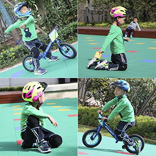 EULANT Niños Rodilleras para Baile, Esponja Grande para Proteger la Rodilla para Voleibol Escalada Baloncesto Danza Correr Senderismo Esquiar,Evitar Heridas y Rozaduras en Las Rodillas, Azul M