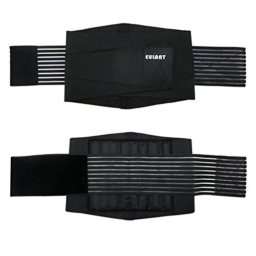 EULANT Soporte Lumbar para Aliviar el Dolor y Lesiones, Doble Ajustable Faja Lumbar, Hombre Cinturon Lumbar para Rehabilitación de Lesiones, con 8 Manantiales, L