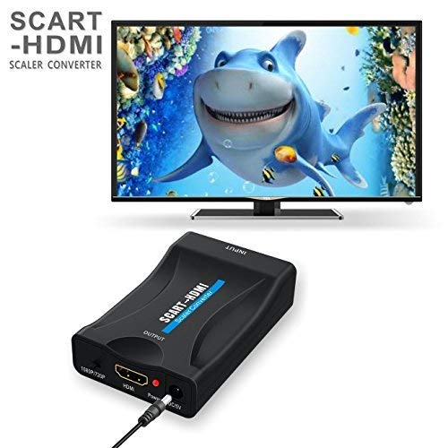 Euroconector a HDMI, GANA Scart a HDMI Convertidor 1080P Scart to HDMI Adaptador 60Hz HD para HDTV STB Xbox PS3 Sky DVD BLU-Ray