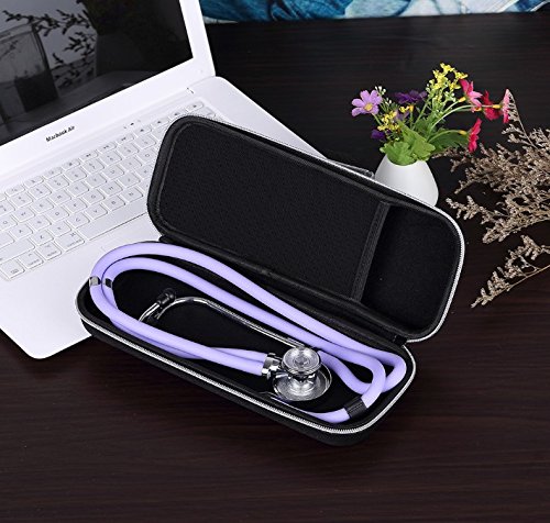 EVA Funda de transporte Viajes BolsoProtectora de la Caja para 3M Littmann Classic III / 3M Littmann Classic III 5620 / 3M Littmann Classic II S.E. y estetoscopio similar.81273 negro