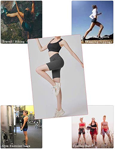 EVELIFE Pantalones Cortos Deportivos Mujer, Yoga Leggings Cortos Cintura Alta, Pantalón Cortos Yoga(Verde L)