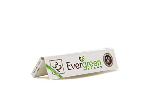 Evergreen - Recambio de Tabaco de Mezcla de Humo ecológica, 100% Libre de nicotina + Papel de Rodillo Fino y Natural