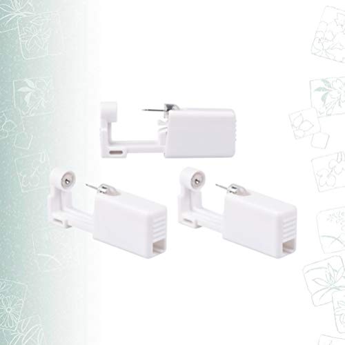 EXCEART 3 Piezas Desechables Estériles Pistola de Perforación Del Oído Seguridad Auto Herramienta de Perforación Del Oído Suministros de Perforación Del Cuerpo para La Tienda en Casa