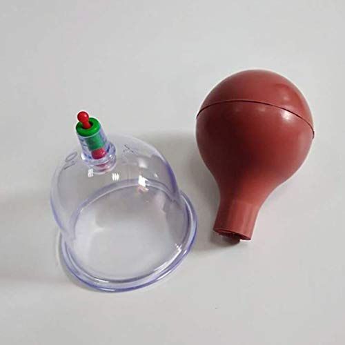 EXCEART 6Pcs Taza de Masaje de Plástico Ventosa China Juego de Ventosas de Músculos para La Parte Posterior Del Cuello Herramienta de Masaje Al Vacío de Punto de Acupuntura con Bola de
