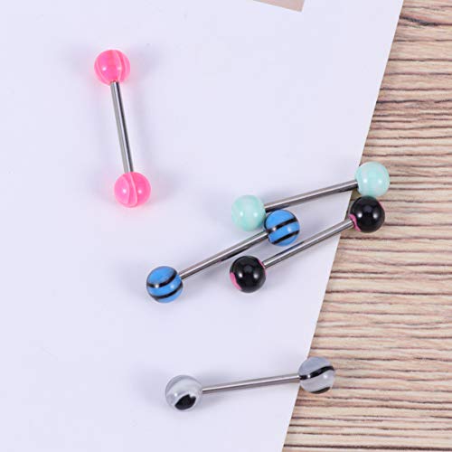 EXCEART Anillo de Lengüeta de 100 Piezas Bar Piercings de Anillo de Ombligo de Flexión Recta de Acero Inoxidable para Mujeres